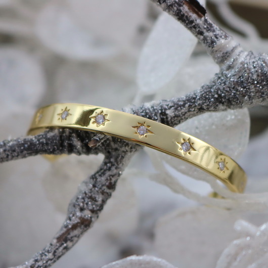  Bransoletka obręcz z gwiazkami i cyrkoniami  Coccola JEWELLERY
