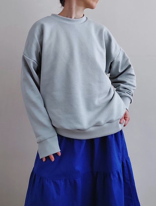 bluza bez kaptura damska Bluza "mood sea" oversize