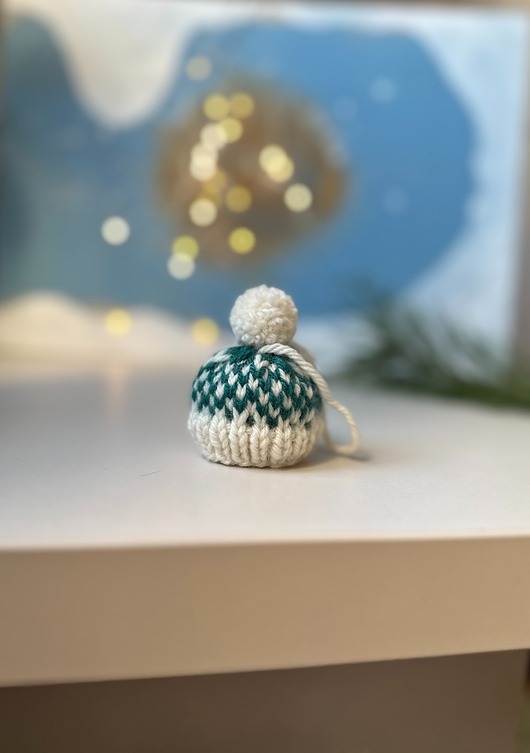 dekoracje świąteczne Ozdoba choinkowa, zawieszka, mini-czapeczka