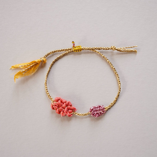 bransoletki na sznurku Unikatowa, tkana bransoletka z jedwabiem