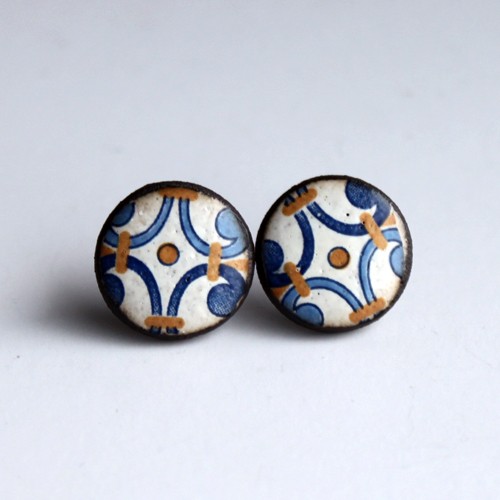 Kolczyki ceramiczne Renesansowe Magda Łysiak
