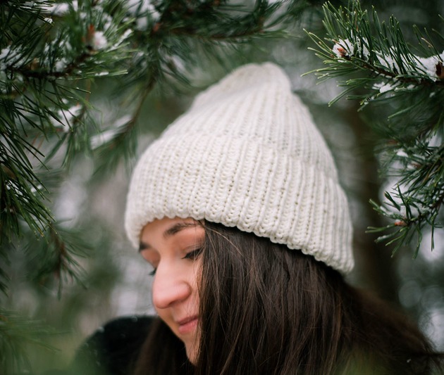 czapki damskie Czapka beanie wełna merino 100%