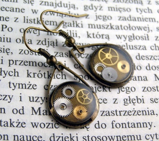 Mechaniczne kolczyki 190 Zegarynki