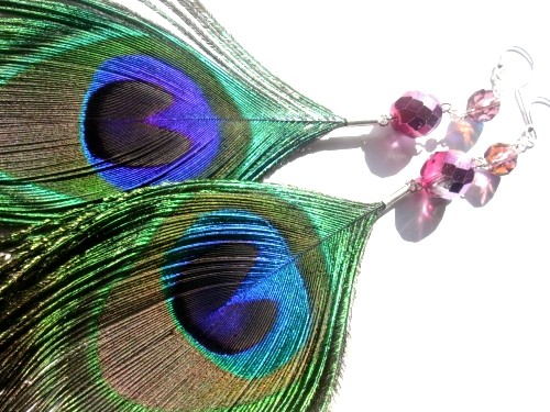 pawie pióra disco pink amanorii
