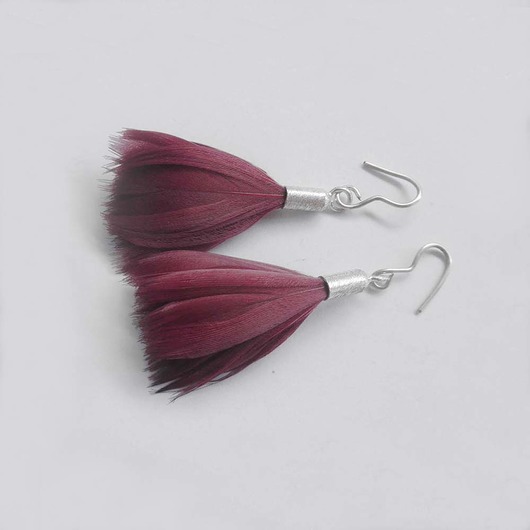 kolczyki z piórami PIÓRKO kolczyki