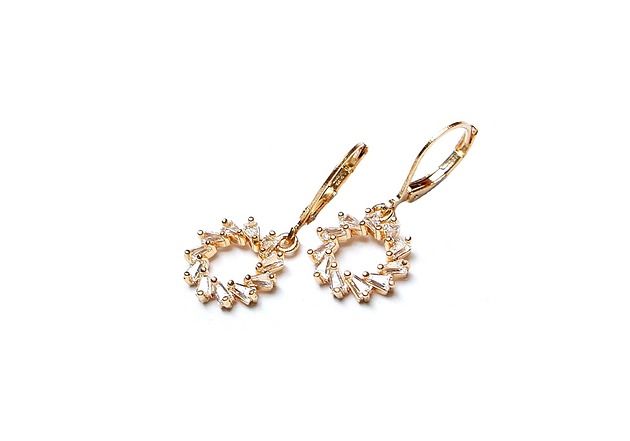 kolczyki pozłacane Kolczyki pozłacane Posh - Laurel wreath /16-11-24/