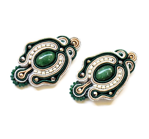 kolczyki soutache Sutaszowe kolczyki  AZROU
