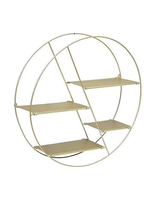 regały i półki Półka Metalowa Półka Okrągła Półka Wisząca Gold 50 cm