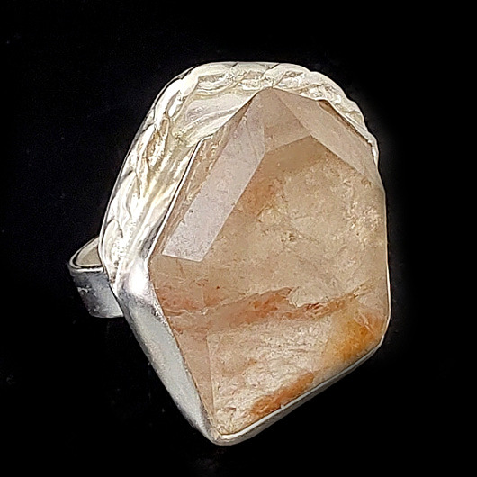 pierścionki srebrne Mineralny kwarc