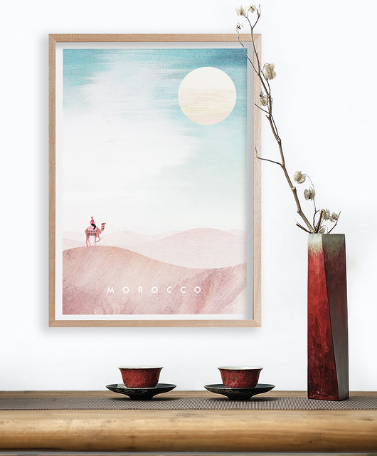 plakaty Złote wydmy i pustynia Erg Chebbi - plakat Maroko