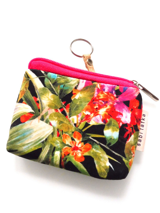 pokrowce i etui - na klucze Welurowe etui na klucze Kwiatowe