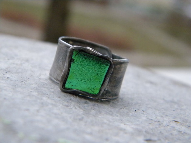 Roman Ancient Ring ;) szkło dichroiczne Beata Trotter