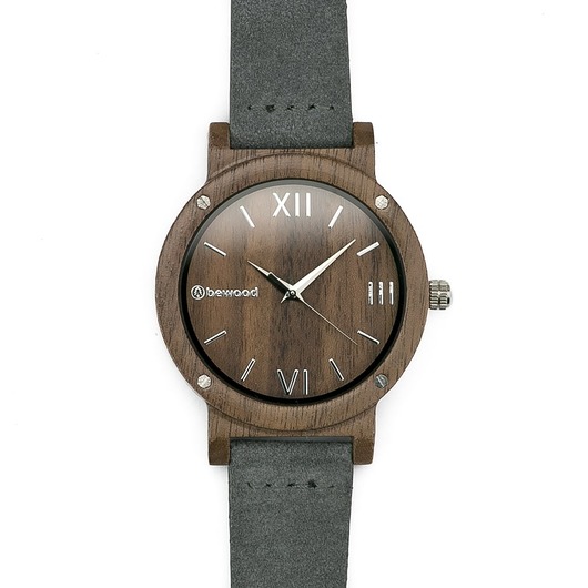 zegarki unisex ZEGAREK DREWNIANY BEWOOD QUEBEC ORZECH Grey