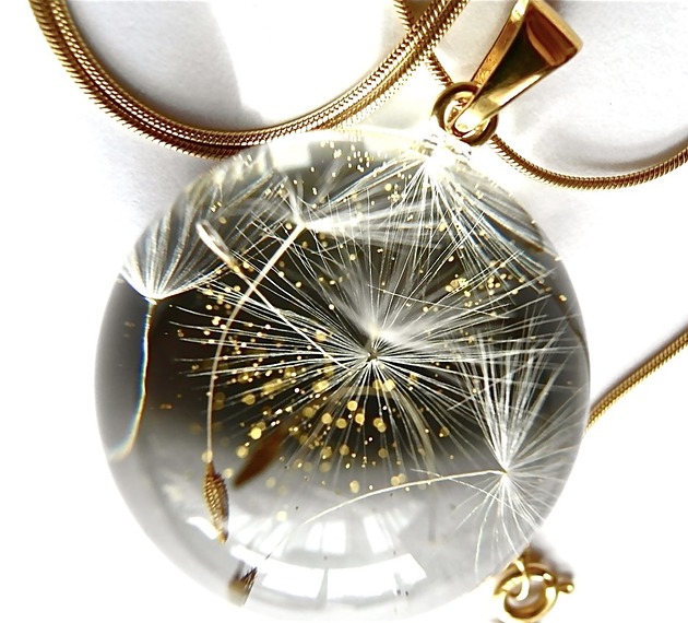 Naszyjnk z nasionkami wiosennych dmuchawców Grol Jewellery