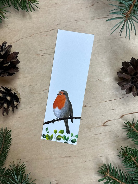 zakładki do książek Zakładka do książki z rudzikiem