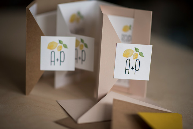 Zaproszenie ślubne z serii LEMON NUDE Papel