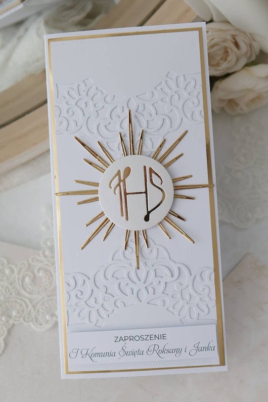 zaproszenia na komunię Zaproszenie na Pierwszą Komunię Świętą dla chłopca i dziewczynki