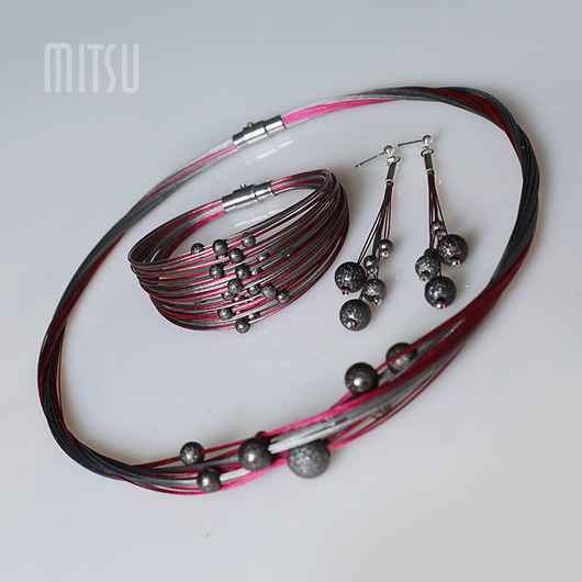 komplet biżuterii Komplet Cherry Long
