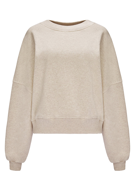 bluza bez kaptura damska Bluza Iconic Beż Melanż