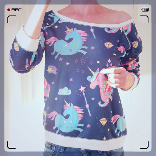 Jednorożce Bluza Raglan ONE MUG A DAY