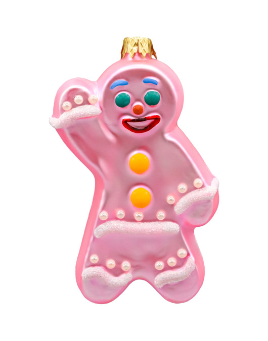 ozdoby choinkowe Bombka choinkowa: Piernikowy ludzik: różowy