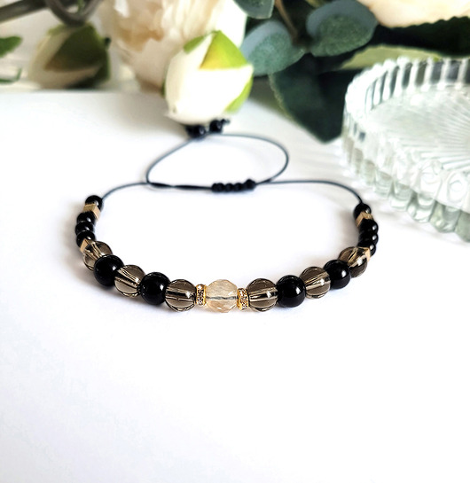 bransoletki z kamieni naturalnych OBFITOŚĆ- Queen of light z Cytrynem