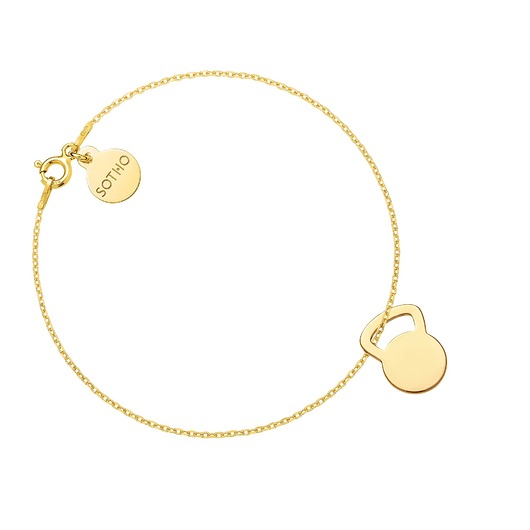 bransoletki srebrne Złota bransoletka kettlebell