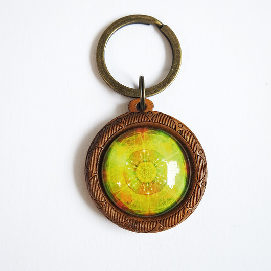 breloki Brelok - Mandala dobrego nastroju - drewno