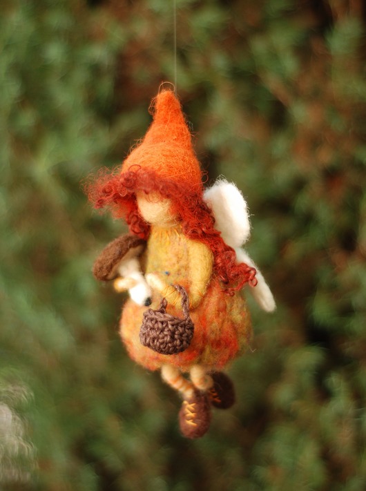 karuzele i girlandy do łóżeczka Leśna Wróżka - Waldorf toys- Jesień