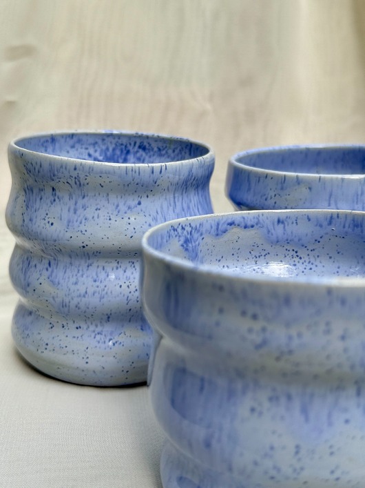 kubki Czarka ceramiczna błękitna