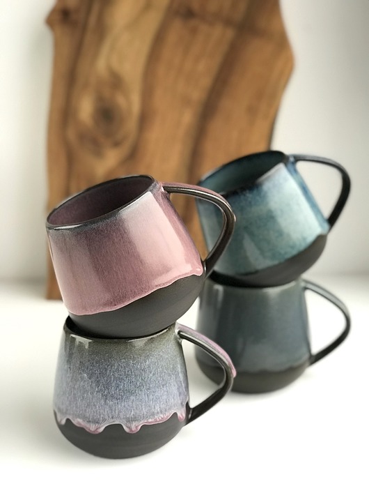 kubki Kubek Beczułka ręcznie robiony - zestaw dla 4 osób