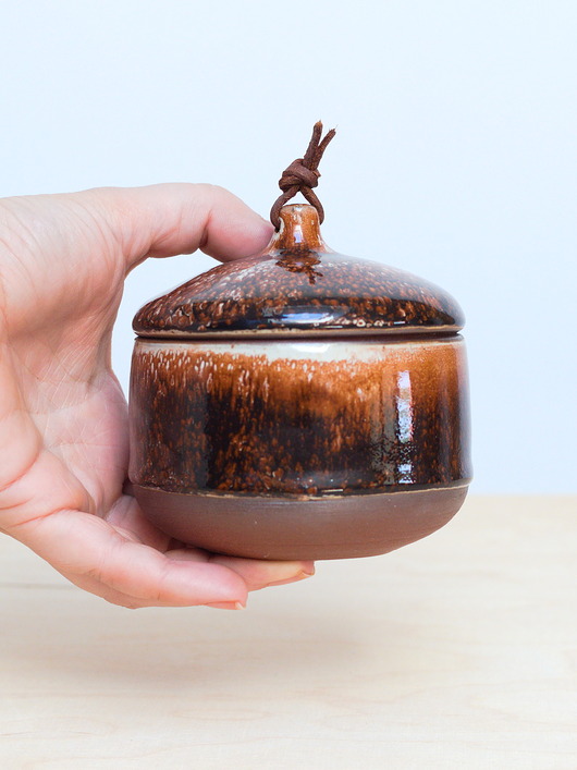 pojemniki kuchenne Pojemniczek Ceramiczny - czekoladowy deszcz