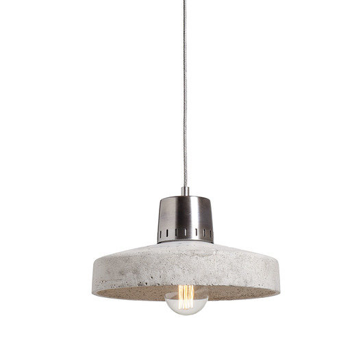 Lampa betonowa Korta 2 w wykończeniu stalowym LOFTLIGHT
