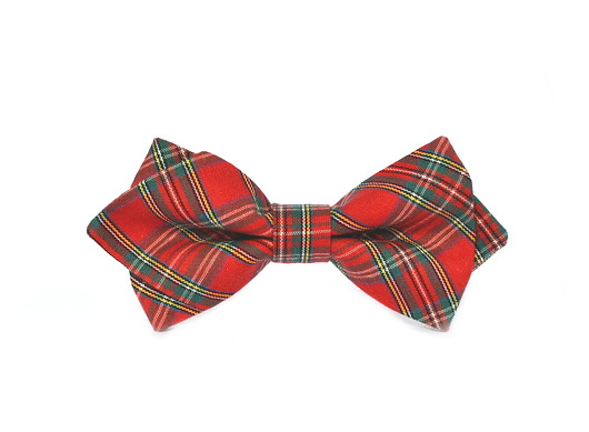 Czerwony tartan - mucha męska diamond Maja Allure