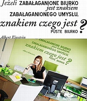 Naklejka na ścianę cytat- BIURKO Tulis