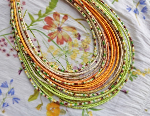 naszyjniki - inne UNIKAT - masajka  "Spring Vibes"