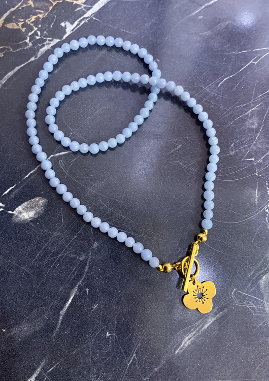 wisiory Kolekcja 70's vibe - Anemone sky - Naszyjnik