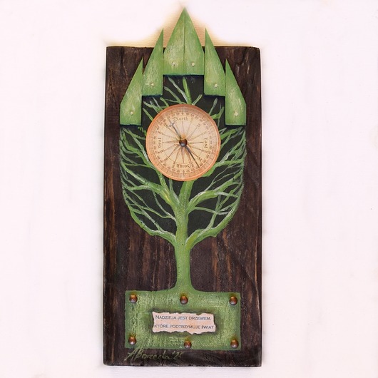 obrazy Drzewo Nadziei /3/ obraz malowany na desce technika mieszana