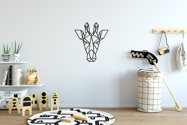 Geo Giraffe czarna  - deko ścienna scandi style Frank and Phil