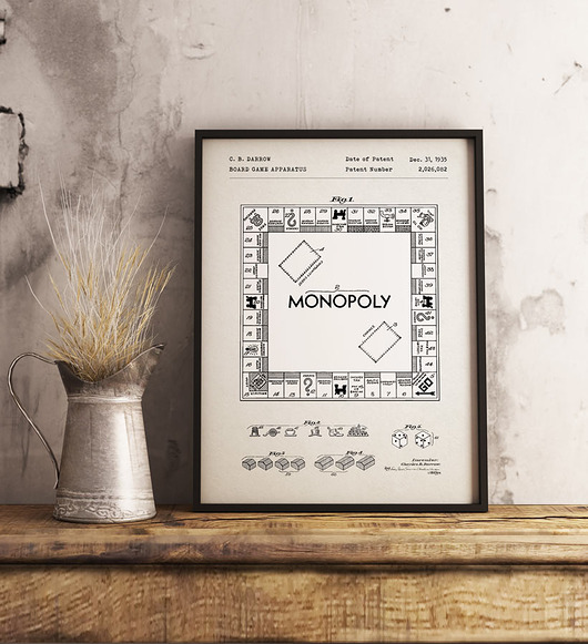 plakaty Monopoly gra - patent - plakat A3
