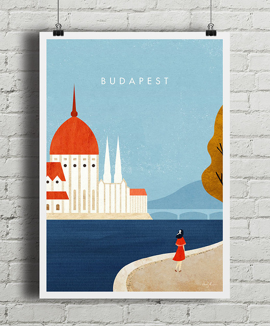 plakaty Plakat Budapeszt - spacer nad Dunajem