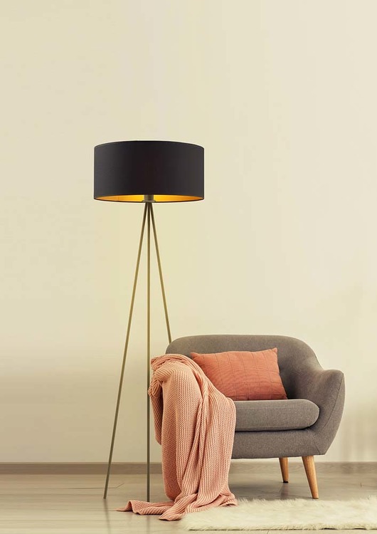 Lampa stojąca do salonu SEWILLA GOLD LYSNE
