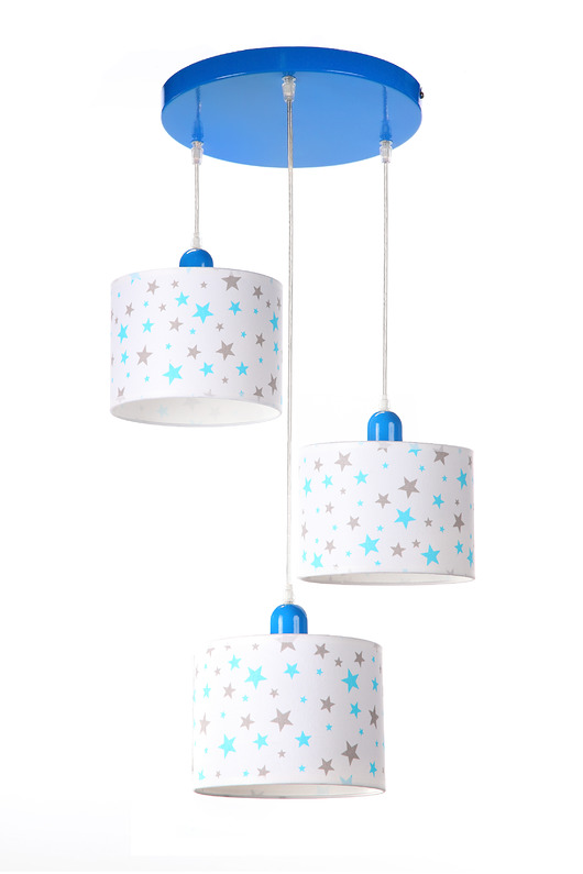 lampy do pokoju dziecka Niebieska lampa wisząca do pokoju dziecka