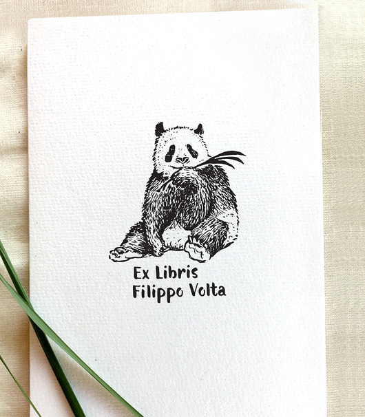stemple Pieczątka ex libris - PANDA MIŚ