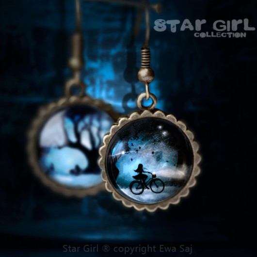 Star Girl collection, romantyczne kolczyki Ewa Saj Fotografie