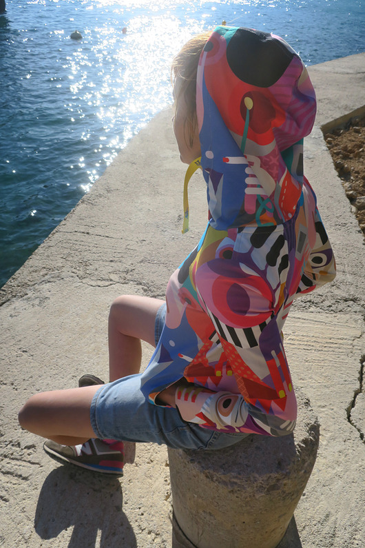 bluza z kapturem damska Bluza z kapturem "Kubizm"