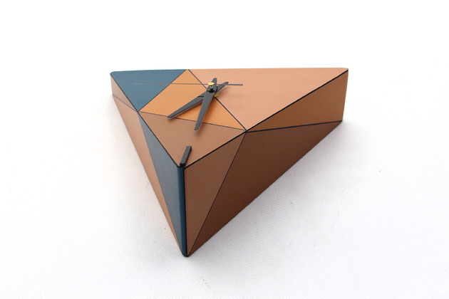 zegary Zegarek geometryczny na ścianę unikatowy