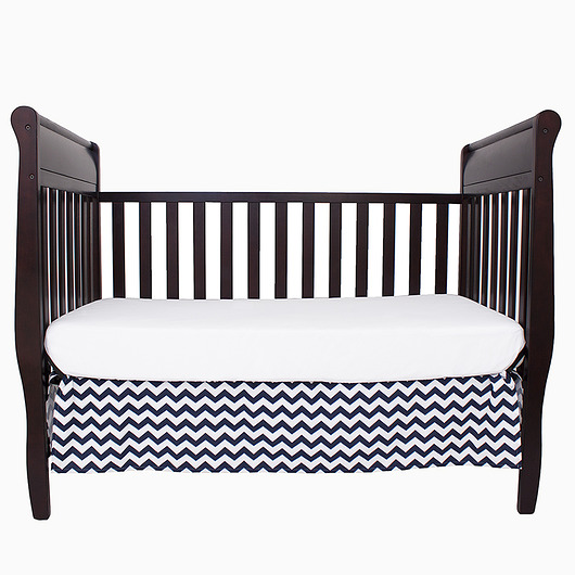 Falbana dekoracyjna granatowo-biała w zygzaki Roomee Decor