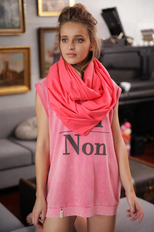 DZIANINOWY KOMIN TUBA SZAL koral CADOaccessories