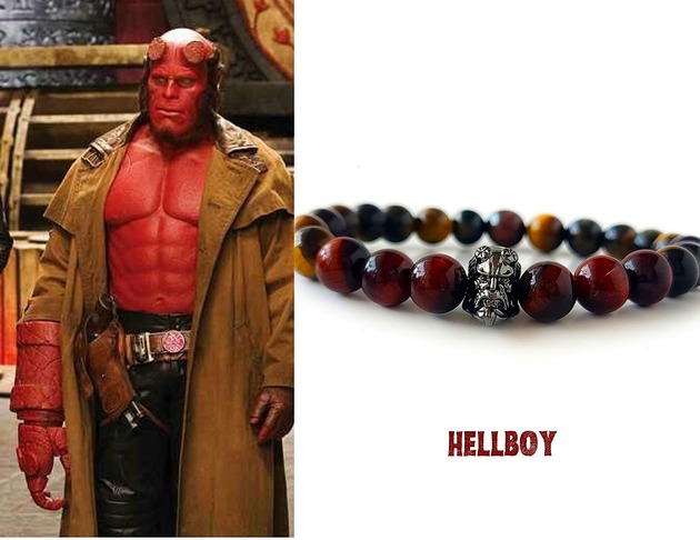 biżuteria męska Bransoletka męska HELLBOY- bawole oko, sokole oko, tygrysie oko
